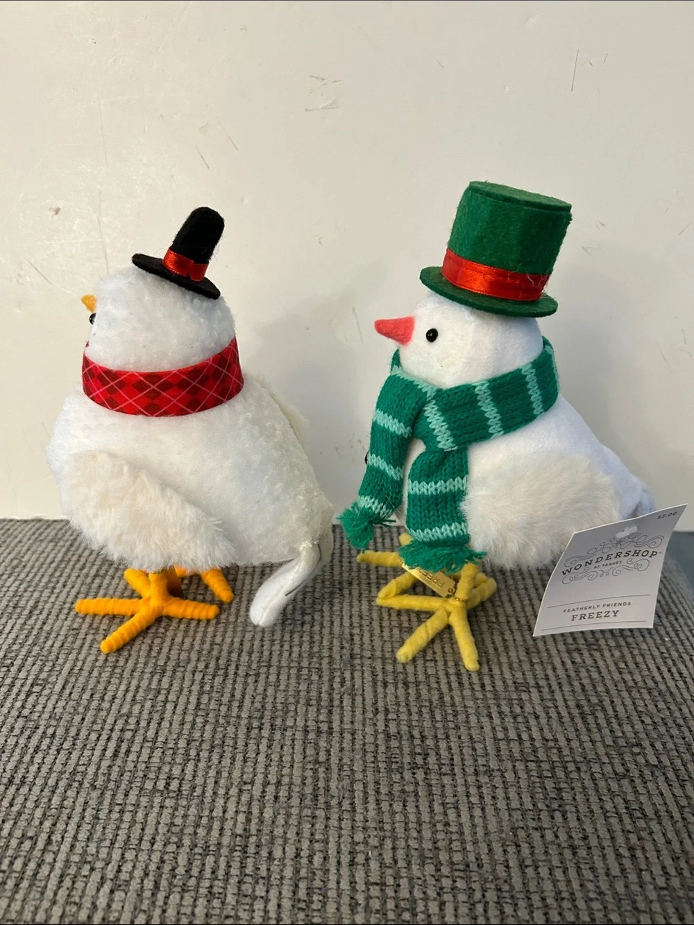 Target wondershop snowman birds 2021 Tundra and 2022 Freezy NEW collectible bird